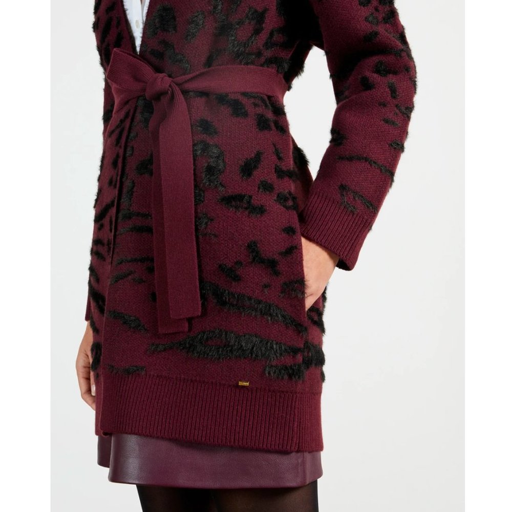 Ted Baker Safrohn Jacquard Long Cardigan - Picture 3 of 9